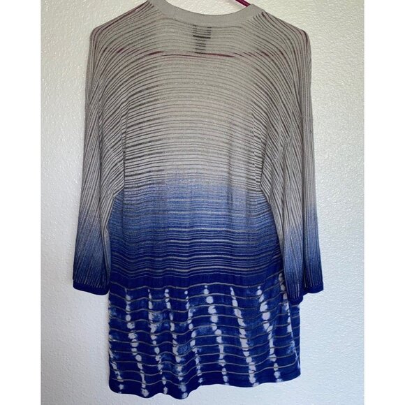 Chico’s Travelers Women’s Open Front Sweater Size 0 Hombre Stretchy 3/4 Sleeve - Picture 3 of 12